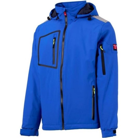 Softshelljacke Payper S01035-P226-09006 Herren 4XL Navy Royal Blue Kapuze