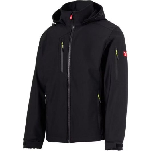 Softshelljacke Payper S01056-P229-14000 Herren Schwarz Kapuze Wasserdicht
