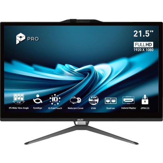 Ordenador Todo en uno MSI Pro AP222T 14MA-613EU Intel Core i3-14100 8GB 512GB SSD UHD 730 21.5" Windows 11 Home Pantalla