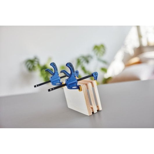 Abrazadera Rapid 5001717 Mini Einhandzwinge 10 cm ouverture bleue compacte