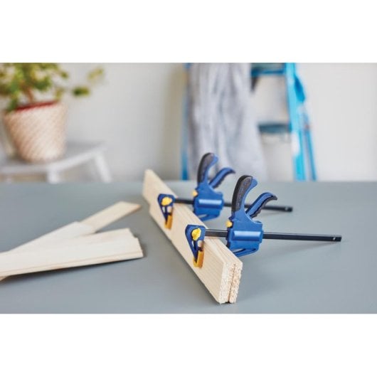 Abrazadera Rapid 5001717 Mini Einhandzwinge 10 cm ouverture bleue compacte