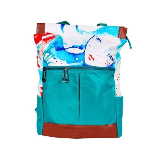 Mochila Anemoss 8681126435895 Oxford Vert Résistante à l’Eau 14 pouces Femme