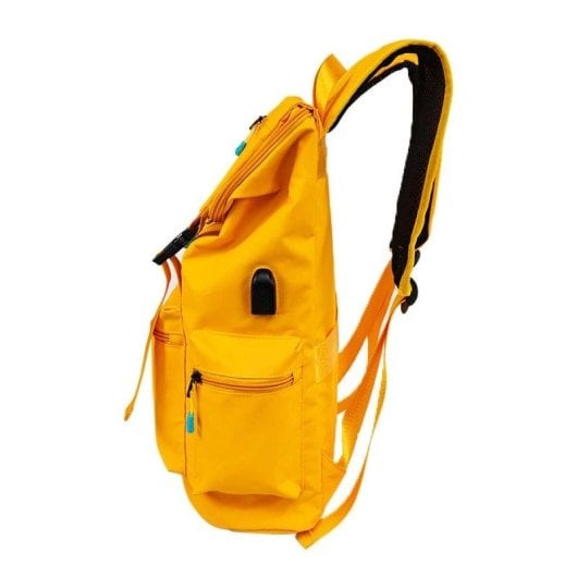 Mochila Anemoss 15 pouces jaune imperméable ergonomique polyester