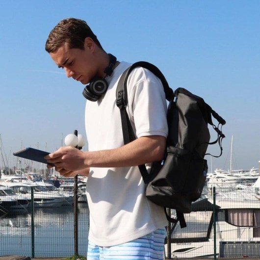 Mochila Anemoss 15 pouces Noir Polyester Imperméable Acolchada Ergonomique