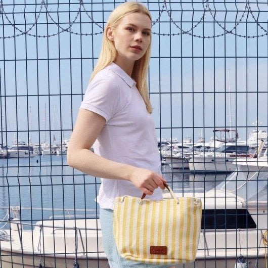 Sac bandoulière Anemoss 8681126436021 tissu jaune 23,5x12x22 cm réglable