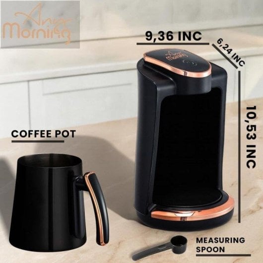 Cafetière turque électrique Any Morning Inox 250 ml 400 W double bec