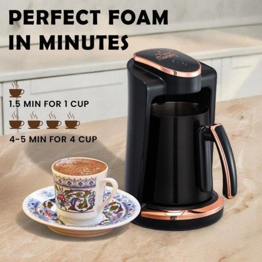 Cafetière turque électrique Any Morning Inox 250 ml 400 W double bec