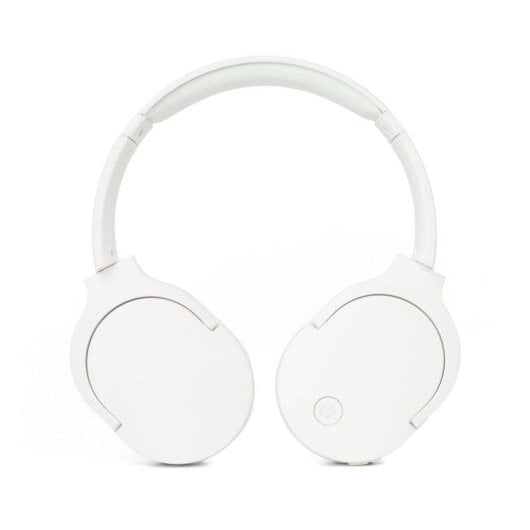 Auriculares Moodix KO23BT1100W sem fios Bluetooth com microfone, controlo de volume e USB, branco