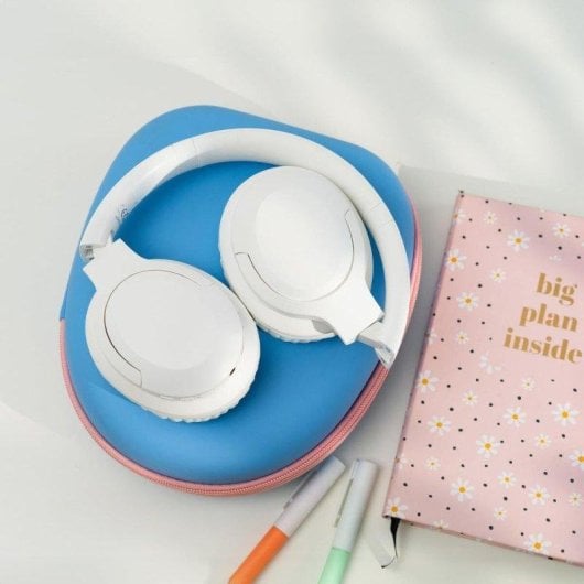 Auriculares Moodix KO23NB1701W Bluetooth Inalámbricos com Cancelamento de Ruído, Microfone e USB, Branco