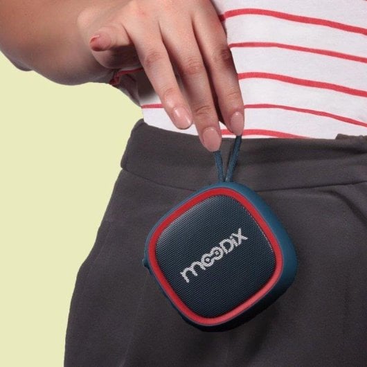 Altavoces Moodix Bluetooth Portátil 5W com Rádio FM e resistência extra