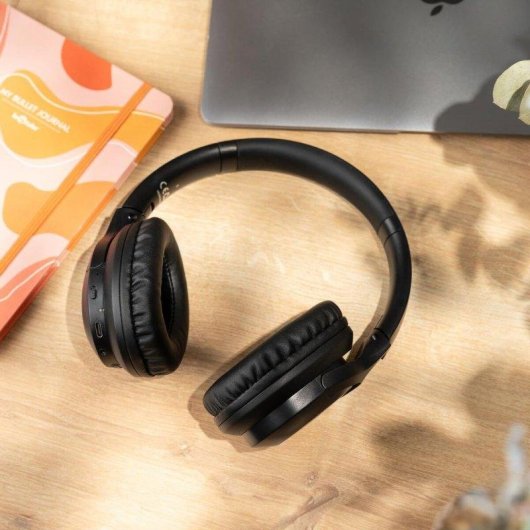 Auriculares Moodix KO23NB1701 Bluetooth com Cancelamento de Ruído, Microfone e USB-C Pretos