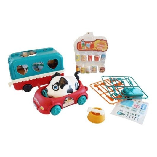 Playset Ogi Mogi Snack Cart avec Chien Interactif et Voiture Multicolore