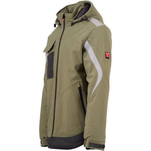 Softshelljacke Payper S01033-P226-07051 Herren Grün Schwarz Abnehmbare Kapuze