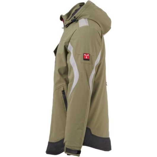 Softshelljacke Payper S01033-P226-07051 Herren Grün Schwarz Abnehmbare Kapuze