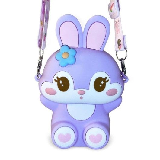 Sac bandoulière Ogi Mogi Bunny silicone violet 14x4x11 cm enfant