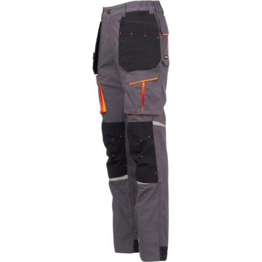 Arbeitshose Payper S00944-P138-13010 Unisex Stretch Ripstop Grau Schwarz