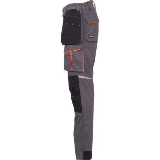 Arbeitshose Payper S00944-P138-13010 Unisex Stretch Ripstop Grau Schwarz