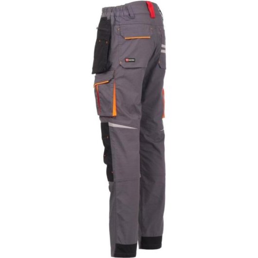 Arbeitshose Payper S00944-P138-13010 Unisex Stretch Ripstop Grau Schwarz