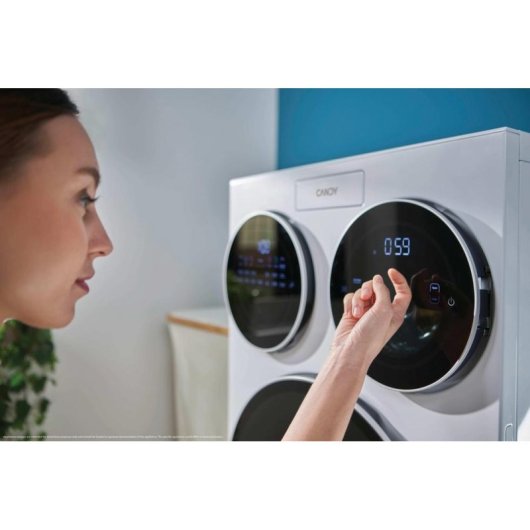 Lavadora Candy MQD 410CBL9-37 Carga Frontal 10 kg 1400 rpm A Blanca Triple Tambor WiFi Autodosificación