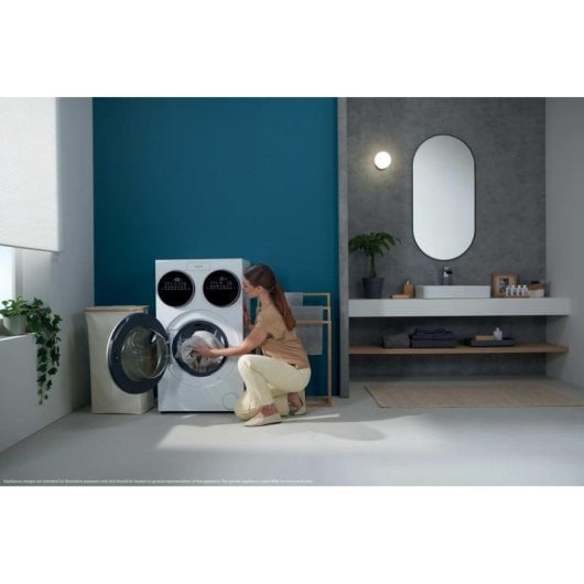 Lavadora Candy MQD 410CBL9-37 Carga Frontal 10 kg 1400 rpm A Blanca Triple Tambor WiFi Autodosificación