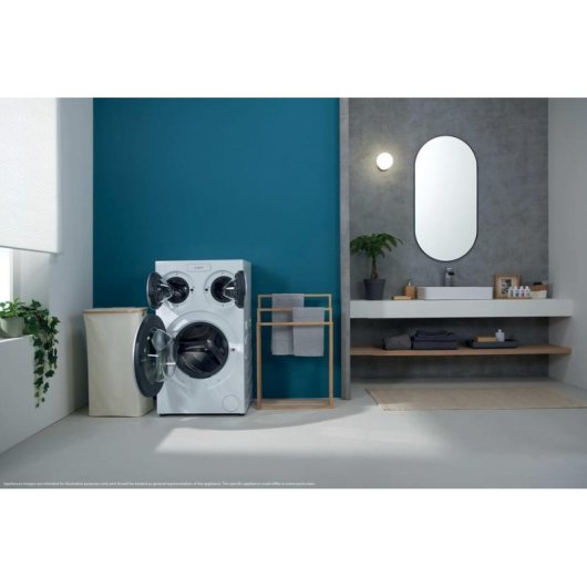 Lavadora Candy MQD 410CBL9-37 Carga Frontal 10 kg 1400 rpm A Blanca Triple Tambor WiFi Autodosificación