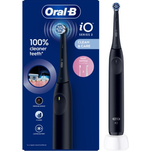 Escova de Dentes Elétrica Oral-B iO2 Night Black 3 Modos Sensor Pressão