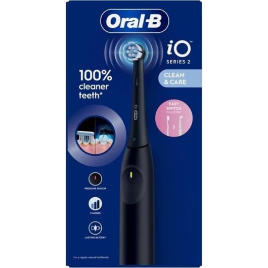 Escova de Dentes Elétrica Oral-B iO2 Night Black 3 Modos Sensor Pressão