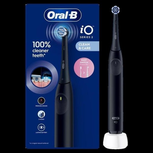 Escova de Dentes Oscilante Rotativo Oral-B iO2 Night Black 3 Modos Sensor Pressao Temporizador
