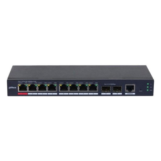 Switch Dahua DH-S4210-8GT-110 10 ports Gigabit PoE Layer 2 gestion avancée