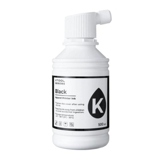Tintenpatrone XTool P5020890 Schwarz 500 ml für Textildrucker
