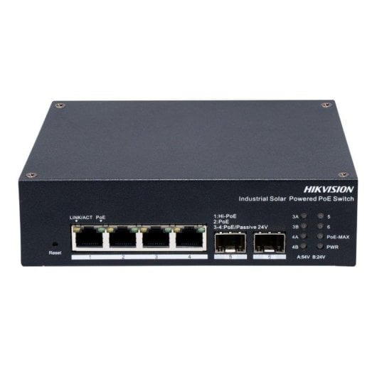 Switch Hikvision DS-3E1310P-EI 4x Gigabit PoE+ 2x SFP Industrie Grau