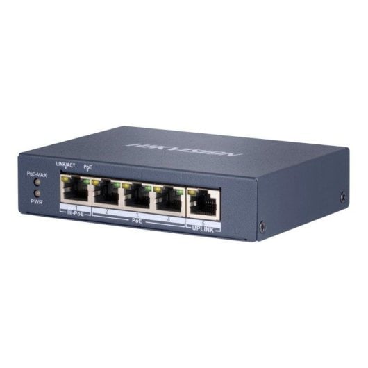 Switch Hikvision DS-3E0505HP-E 4x PoE Gigabit 1x Uplink RJ45/SFP Metallgehäuse