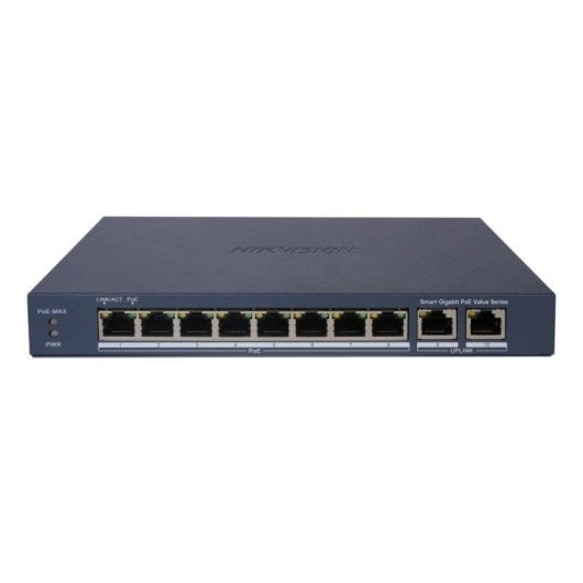 Switch Hikvision DS-3E1510P-EI/M 8x PoE 2x Uplink Gestionnaire Métal