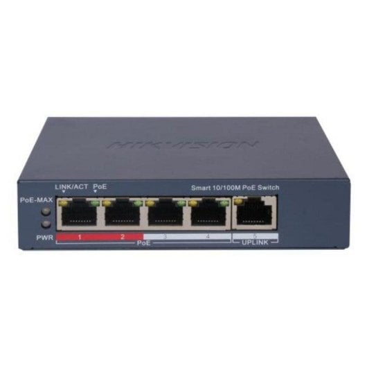 Switch Hikvision DS-3E1105P-EI 5 ports Fast Ethernet PoE bleu géré