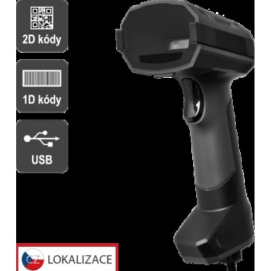 Escáner de códigos de barras Virtuoso EHE0017 CCD 2D industrial USB gris