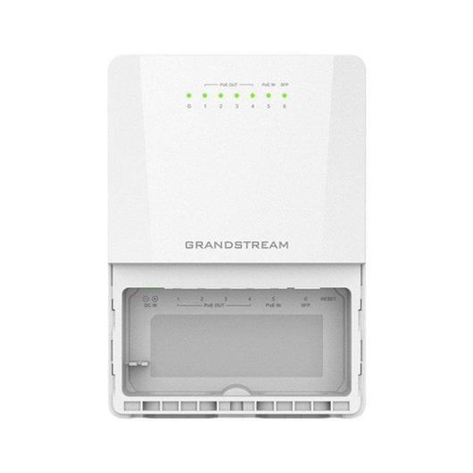 Switch Grandstream GWN7710R 5 Ports Gigabit PoE+ Weiß Lüfterlos