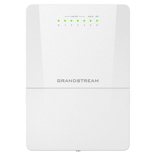 Switch Grandstream GWN7710R 5 Ports Gigabit PoE+ Weiß Lüfterlos