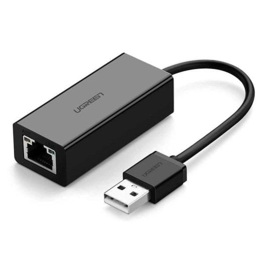Adaptateur réseau Ugreen CR110 USB 2.0 vers RJ45 LED Noir Compact