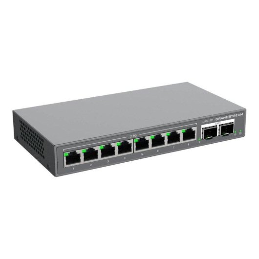 Switch Grandstream GWN7721 8 ports 2.5G, 2 ports 10G SFP+, boîtier métal