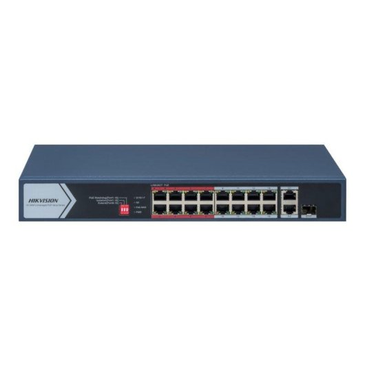 Switch Hikvision DS-3E0318P-E/M(C) 16x RJ45 PoE 2x Gigabit Rack 1U