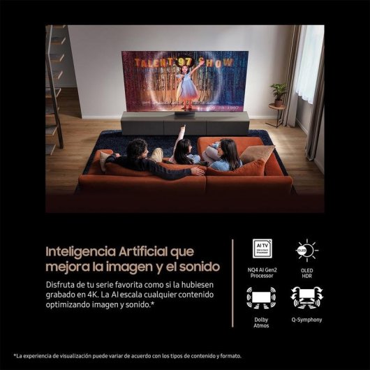 TV Samsung OLED TQ55S84FAUXXC 55" 4K UltraHD 120Hz Smart TV Tizen HDR10 Dolby Atmos