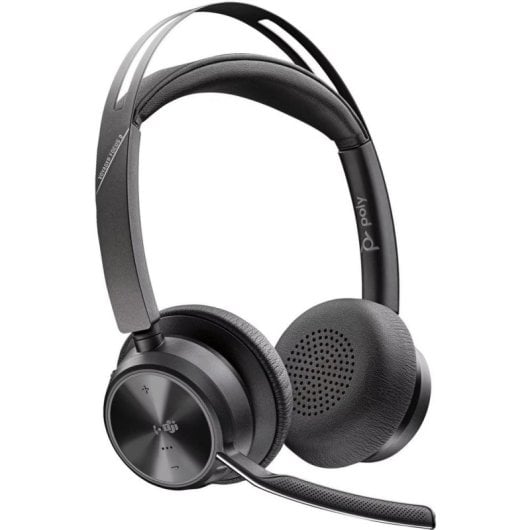 Auriculares HP Voyager Focus 2 inalámbricos Bluetooth con Cancelación de Ruido, micrófono y base de carga, uso profesion
