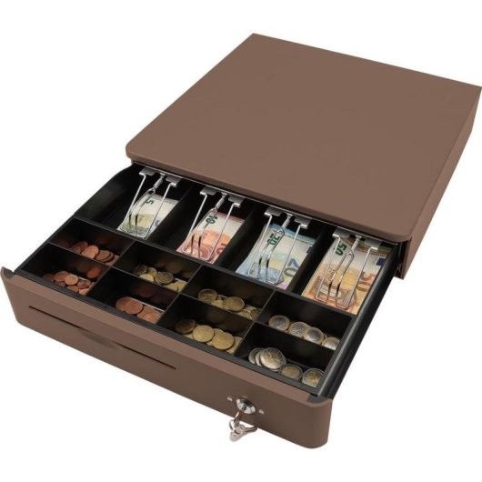 Caisse électronique Olympia M405 métallique marron 4 billets 8 pièces