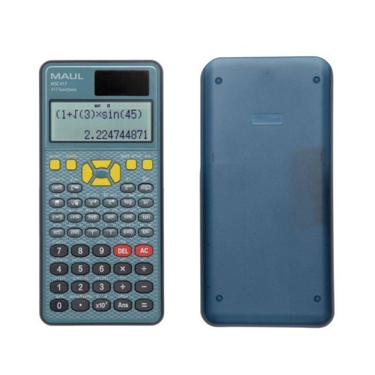 Calcolatrice scientifica Maul MSC 417 417 funzioni 2 linee solare batteria custodia