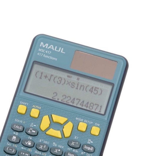 Calcolatrice scientifica Maul MSC 417 417 funzioni 2 linee solare batteria custodia