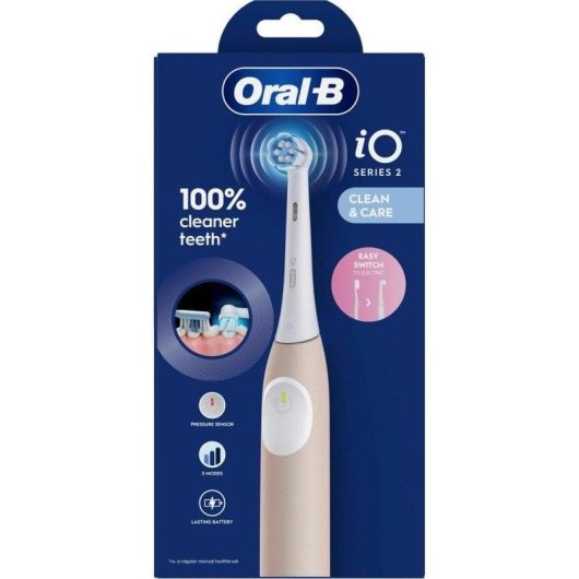 Escova de Dentes Oscilante Rotativo Oral-B iO2 Calm Pink 3 Modos Sensor Pressao Temporizador