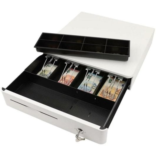 Caisse enregistreuse Olympia M405 métallique jaune 4 billets 8 pièces 12-24V