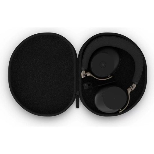 Auricolari Jabra Evolve3 75 wireless Bluetooth con Cancellazione Rumore, Microfono IA, uso professionale, neri