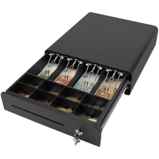 Caisse Olympia SD335 Style métallique noire compacte sécurisée