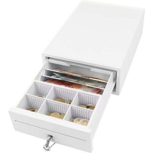 Caisse Olympia 208 mini blanc compacte fermeture sécurisée